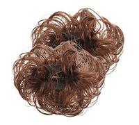 HAKIDZEL 2pcs Wavy Curly Hair Bun Clip Messy Bun Hairpiece Extensions for Women Lightweight Clip Accessories Suitable for Parties and Cosplay Easy to Wear and Style