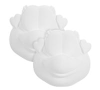 HAKIDZEL 2pcs White Blank Frog Masks for Pvc DIY Face Mask Set, Easy to Colour for Halloween Party Or Art Projects, Hands-on Ability Exercise for School Students