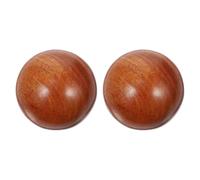HAKIDZEL 2pcs Wooden Hand Exercise Balls Red Baoding Massage Spheres for Hand Therapy and Muscle Tension Relief, Portable Health Fitness Balls for Relaxation and Physical Therapy