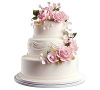 HAKIDZEL 3 Pcs Simulation Cake Dummies Round Set Lightweight Foam Models for Repeated Use at Birthday Parties and Bakery Shops