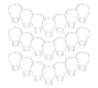 HAKIDZEL 30pcs E27 Plastic Light Bulb Covers Pear Shaped Lamp Shade Replacement with Heat Resistant Shell and Standard Interface for Festive and Outdoor Decorations