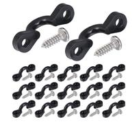 HAKIDZEL 30pcs Kayak Deck Tie down Kit with Plastic and Stainless Steel C Clamp Buckles, Enhanced Load Capacity and Universal Compatibility, for Canoes and Bungee Cords in Outdoor Water