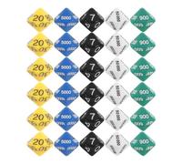 HAKIDZEL 30pcs Plastic Place Value Dice for Tabletop Games and Education Portable Mini Game Dice Enhancing Enjoyment and Board Accessories Random Color