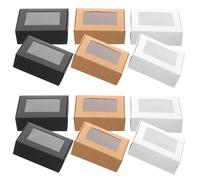HAKIDZEL 30pcs Soap Packaging Boxes with Window for Small Items and Soap, Sturdy Paper Material with Fine Workmanship, Smooth Surface, Elegant Simple Design, for Party Favour Boxes