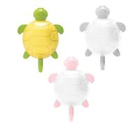 HAKIDZEL 3pcs Adhesive Tortoise Shaped Wall Hooks Grey Coat Hooks Strong Sticky Backing Abs Material No Punching Required for Household and Bathroom Use