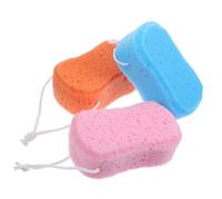 HAKIDZEL 3pcs Body Cleaning Sponge Bathroom Bath Balls Rich Foam and Pu Material for Shower, Activate, Super Soft and Thickened Sponge Scrubber for Daily Bathing Random Color