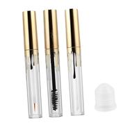 HAKIDZEL 3pcs Empty Cosmetic Tubes Set 4ml Lip Gloss Tube, Mascara Bottle Steel Brush, and Eyeliner Container for Diy Makeup, Refillable Makeup Bottles for Travel and Home Use