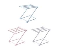 HAKIDZEL 3pcs Foldable Towel Rack Holder Vertical Design Quick Drying Plastic Material Hanging Organizer for Kitchen Bathroom Home Use Mixed Colors Random Color