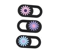 HAKIDZEL 3pcs Laptop and Tablet Webcam Cover Slide Privacy Cover with Chrysanthemum Pattern, Abs Material, Portable Design that Does Not with Closing, for Protecting Your Security Random Random Color