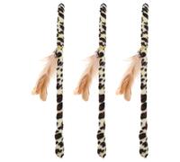 HAKIDZEL 3pcs Leopard Print Cat Teaser for Kittens, Interactive Cloth Cat that Promote Exercise and Stimulate Curiosity, for Home Play