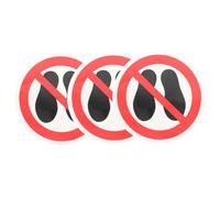 HAKIDZEL 3pcs No Step Here Warning Stickers for Dangerous Equipment, Self-adhesive Safety Warning Decals Made of Sturdy Pp and Pet, Easy to Use in Equipment Rooms and Pools, Safety Sign