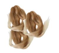HAKIDZEL 3pcs Soft Braiding Hair Wigs Pre Stretched Synthetic Extensions for Women Low Temperature Fiber Natural Look and Feel Reusable Long Braiding Hair for Crochet and Twist Styles