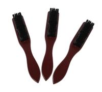 HAKIDZEL 3pcs Vintage Wooden Beard Brush for Men Hairdressing Neck Brush Pocket Beard Comb for Grooming and Removing Debris Retro Design