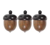 HAKIDZEL 3pcs Wooden Acorns Pendant Charms for Jewelry Making, Well-made Nut Craft Decorations with Creative Elegant Style, Suitable for DIY Bracelets and Craft Projects