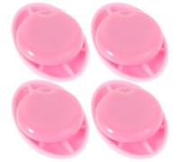 HAKIDZEL 4 Pcs Magnetic Race Number Fasteners Marathon Bib Holders Running Fix Clips Buckle Secure Hold Plastic Magnet Pink for Sports and Outdoors