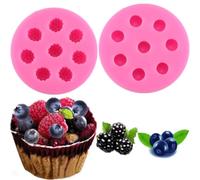 HAKIDZEL 4 Pcs Pink Silicone Fondant Mold 8-Compartment Non-Stick Cake Mold with Easy Demoulding for Professional Cake Shop Baking and Biscuit Making
