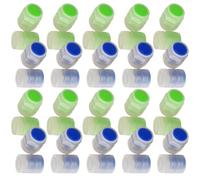 HAKIDZEL 40pcs Luminous Valve Stem Caps for Tire Valve and Tire Core, Stylish Plastic Resin Covers with Leak Prevention, Suitable for Decorative and DIY Use, Includes Green and Blue Colours