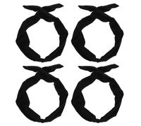 HAKIDZEL 4pcs Black Wire Headband Bowknot Turban Headbands Polyester and Iron Material Embellishes Hairstyle Will Not Break Hairstyle for Spa and Sports Use