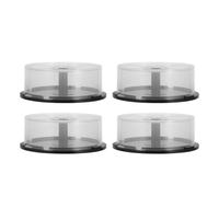 HAKIDZEL 4pcs CD Dvd Storage Spindle Container Holder with 25 Disc Capacity, Sturdy Pp Material, Easy Access Design, for Home and Office Use