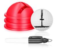 HAKIDZEL 4pcs Impact Ball Liner Golf Ball Marking Stencil for Precision Alignment and Quick Application, Abs Material Golf Line Marker Tool for Putting Practice the Course