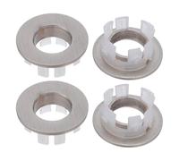 HAKIDZEL 4pcs Overflow Sink Hole Cover for Bathroom and Kitchen Sinks Nickel Plated Brass with Splash Protection and Easy DIY Installation Stylish Contemporary for Remodeling