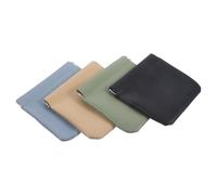 HAKIDZEL 4pcs Portable Makeup Bags Small Cosmetics Pouch Set Drawstring Closure for Women Travel Makeup Storage Vanity Bags in Matcha Green, Apricot Yellow, Light Blue, and Black