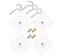 HAKIDZEL 4pcs Self Adhesive Ceiling Hooks with Highstrength Adhesive and Dual Hook Designs PVC Metal Material for Hanging Small Plants Purse and Ceiling Decoration