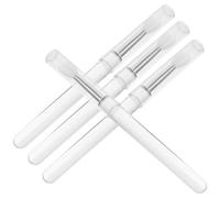 HAKIDZEL 4pcs Silicone Lipstick Applicator Brushes with Lid for Precise Application and Easy to Carry, Suitable for Traveling and Cosmetic Bags, for Those Who Love Makeup