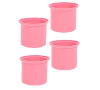 HAKIDZEL 4pcs Silicone Wax Melt Liners Reusable Wax Pot Liner with Flat Bottom for Even Heating Performance and Uniform Heat Distribution, Waxing Pot Accessory for Salon at Home Use