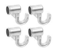 HAKIDZEL 4pcs Wardrobe Rod Hook Closet Hangers Aluminum Alloy Thickened Metal Easy Installation Space Saving Design for Closet and Wardrobe