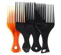 HAKIDZEL 4pcs Wide Tooth Hair Styling Comb Set for Adults and Men Lightweight Abs Plastic Hair Pick Comb for Home Use