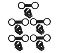 HAKIDZEL 5 Sets Dive Mask Strap Keeper Figure 8 Silicone Clip Holder | Black ABS and Silicone, Soft Touch Dual Loop Band, for Beach Snorkeling and Scuba Diving