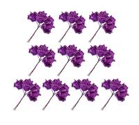 HAKIDZEL 50 Pcs Purple Simulation Flower Head Artificial Flowers Made of Pe Material Lightweight for Wedding Layout Scene or Decoration