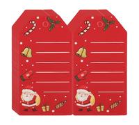 HAKIDZEL 50pcs Hanging Present Tags Paper Tags Decorative Trapezoidal Paper Elegant Festive Design for Christmas Birthdays Versatile Use