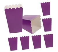 HAKIDZEL 50pcs Popcorn Boxes Snack Container Popcorn Bowl Paper Greaseproof 250g White Cardboard Simple Elegant Foldable for DIY Baking Candy Buffet