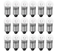 HAKIDZEL 50pcs Replacement E10 Miniature Bulbs 6v Round Glass and Aluminium Light Bulbs for Science Kit Electrical Experiments, Lightweight and Easy to Carry and School Supplies