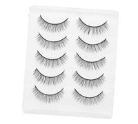 HAKIDZEL 5Pairs Chemical Fiber Fake Lashes for Women Natural Look Eye Beauty Lashes Soft and Makeup Lashes for Home and Salon Use Lightweight and Comfortable