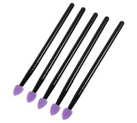 HAKIDZEL 5pcs Eyeshadow Brush Silicone Eye Cosmetic Brush Smooth Handle Design for Daily Eye Makeup by Professional