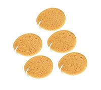 HAKIDZEL 5PCS Honeycomb Bath Sponge Oval Shower Ball for Body Cleansing Soft and Durable for Moisturizing Skin Yellow for Daily Shower Routine
