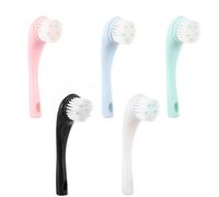 HAKIDZEL 5pcs Manual Face Massagers with Soft Pp Bristles for Deep Cleansing and Easy to Store, Suitable for Daily Skincare Routine and Pore Cleansing Random Color