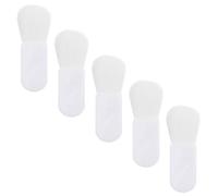 HAKIDZEL 5pcs Multi-purpose Makeup Brushes with Soft Fiber Wool Bristles, Easy to Hold Mini White Abs Handle Blush Brush Set for Makeup Use