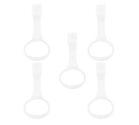 HAKIDZEL 5pcs Plastic Crib Hand Pull Rings for Playpen and Crib, Comfortable Pp Material with Visual Stimulation, and Walking Practice at Home Or Travel