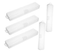 HAKIDZEL 5Pcs Transparent Travel Toothbrush Case Portable Makeup Brush Storage Container Durable Material Capacity Toothbrush Holder Travel Friendly Organizer for Go Use