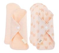 HAKIDZEL 5pcs Washable Cotton Sanitary Pads for Women Reusable Menstrual Cloth Pads with Powerful Absorbing Ability, Breathable Organic Cotton Material for Traveling Use and