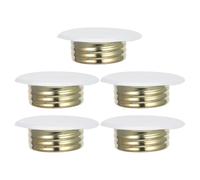 HAKIDZEL 5pcs White Sprinkler Head Protector Covers with Iron Split Ring, Decorative Recessed Sprinkler Escutcheon Plates for Residential Interiors and Hotel Ceilings, Quick Installation