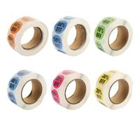 HAKIDZEL 6 Rolls Retail Sale Adhesive Stickers with Strong Adhesive and Easy Peel Paper Labels for Promote and Resale Stores, 500pcs Per Roll, 1 Inch Price Markers