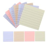 HAKIDZEL 600 Sheets Colorful Self Stick Notes Lined Sticky Memo Pads | Strong Adhesion, Easy Tear Paper Sheets, Portable Size, Studying and Working, Teachers and Students