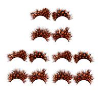 HAKIDZEL 6pairs Exaggerated False Eyelashes for Halloween Parties Reusable Soft and Natural Look Eye Lashes for Eye Makeup Make Your