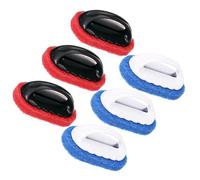 HAKIDZEL 6pcs Black Bathroom Cleaning Brushes with Strong Cleaning Power for Dirt and Grime Sturdy Pp and Sponge Material Random Color