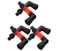 HAKIDZEL 6pcs Ignition Spark Plug Caps with 90 Degree Bend for Quad Bike Engines and Motorcycles, Rubber and Alloy Construction, Easy Upgrade Installation and Sturdy in Extreme Conditions,